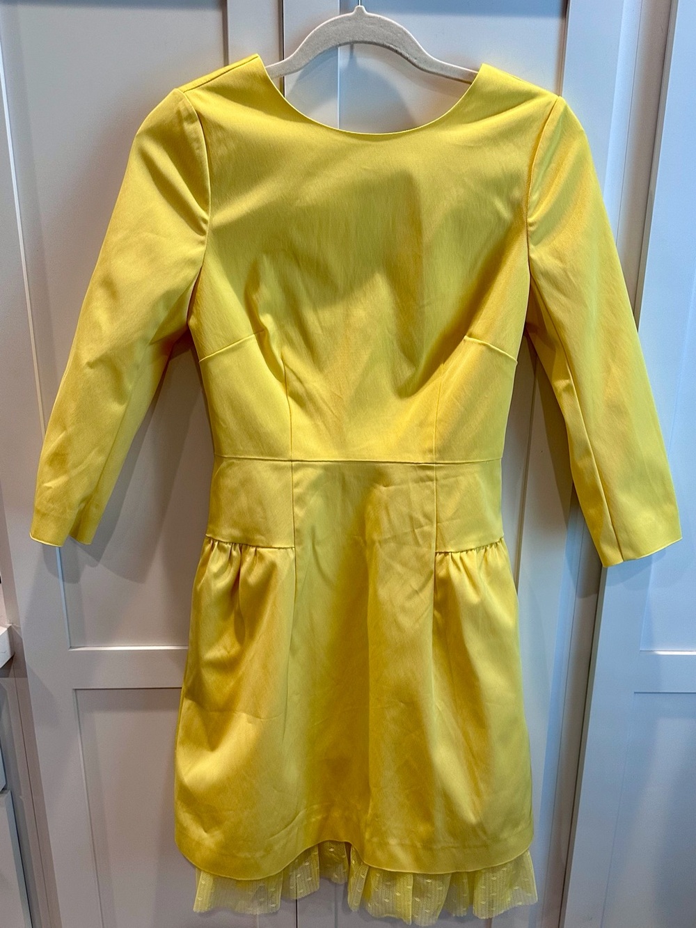 J. Crew Yellow Fit-and-Flare Dress